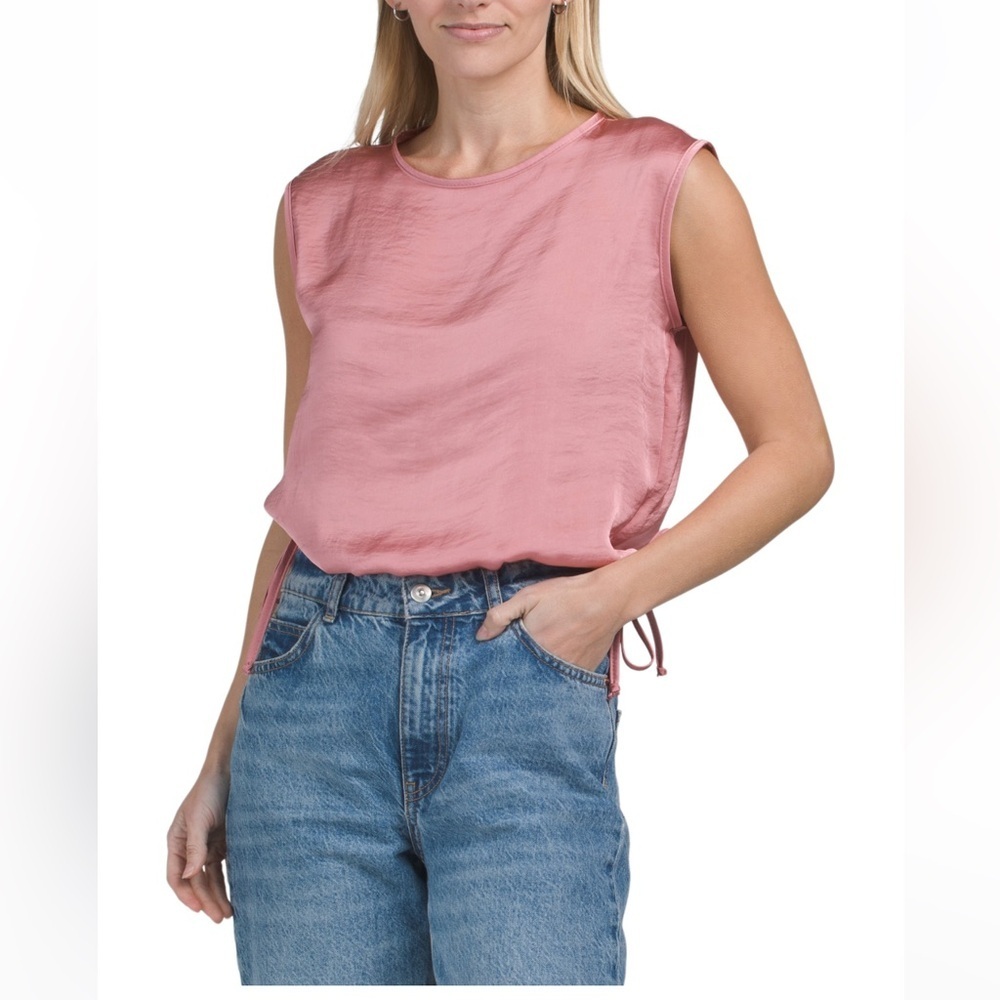 TASH & SOPHIE Elastic Hem Side Ties Top